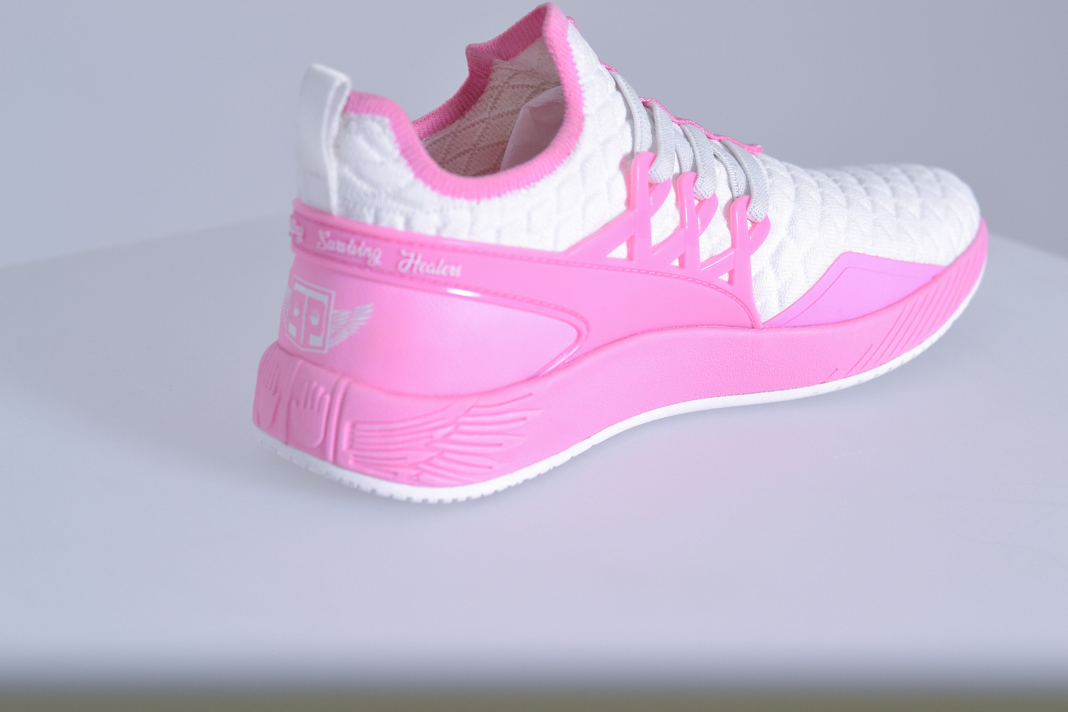 *The Cure: Personalized Pink Walking Shoes for Breast Cancer Awareness*